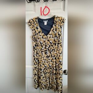 NorthStyle Floral Midi Dress - Black and Yellow